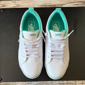 NEW Vans Women's White and Green Sneakers